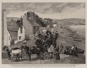 Kutschfahrt in Süd-Devon, Torcross und die Straße zwischen dem Meer und der Lea von Percy Macquoid